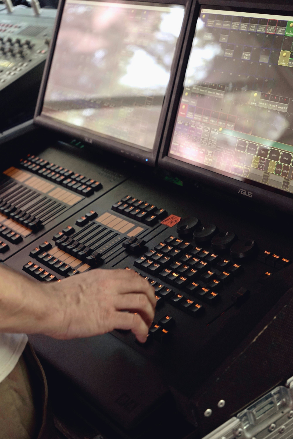 Image of a lighting console